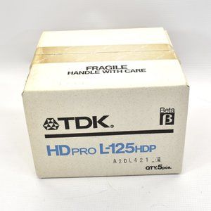 TDK Beta HD Pro L-125 hdp Sealed Case of 5 Vintage High Quality Blank Tape New